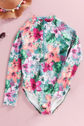 Floral Pattern Swimsuit