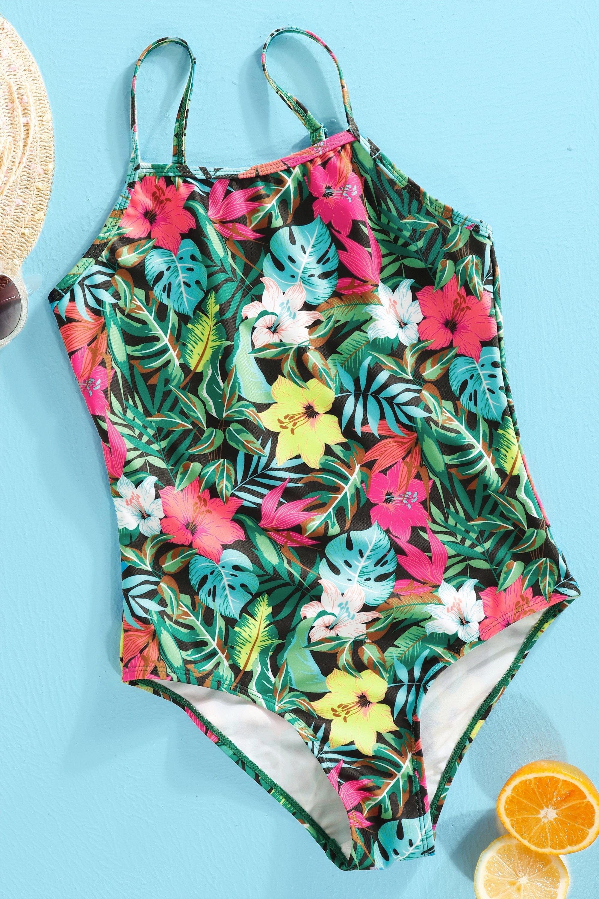 Tropical Print Swimsuit