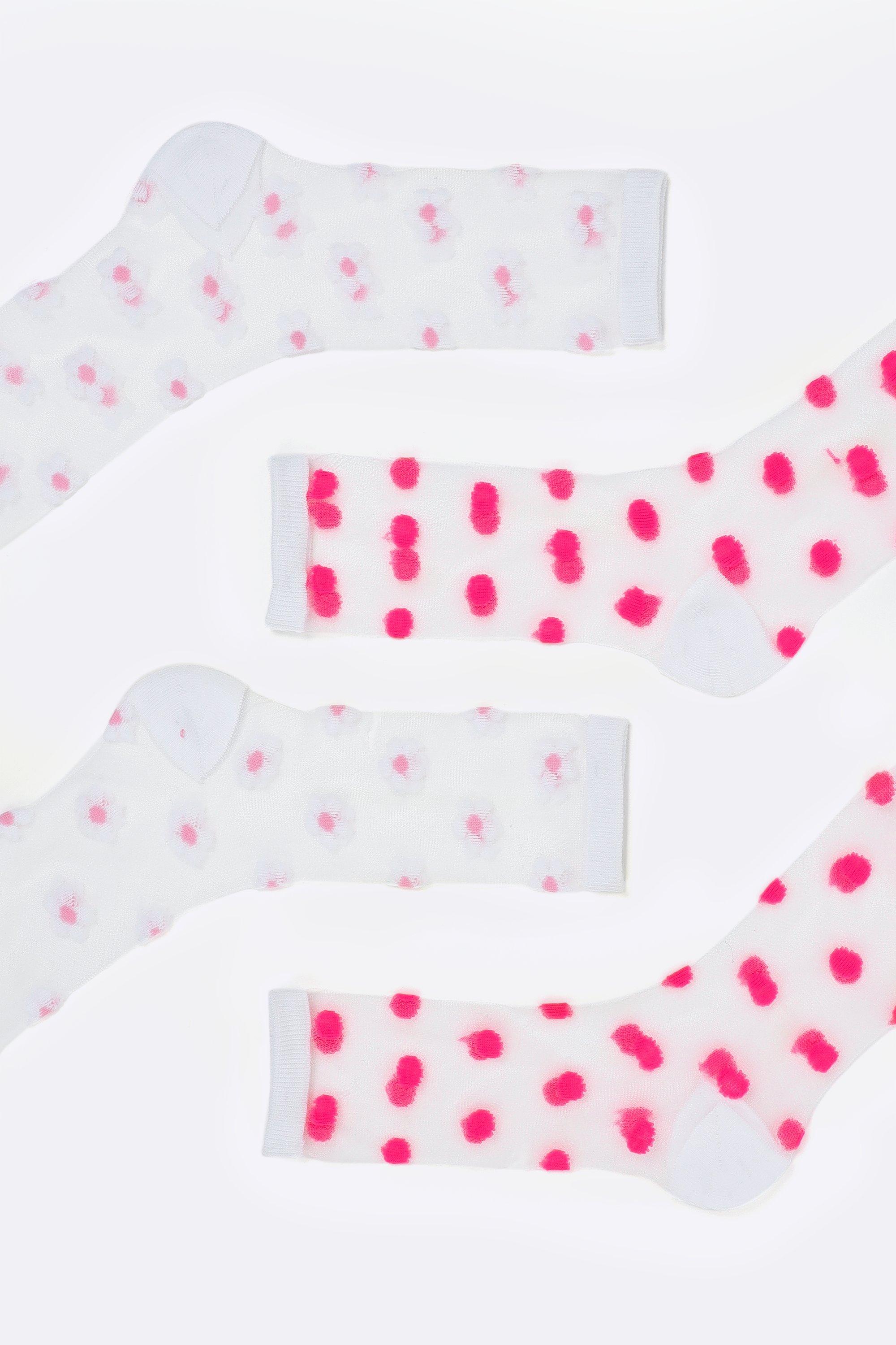 Lot 2 P Cho7 T-39/42 nylon transparent socks sheer Blanc a cote Ref V02