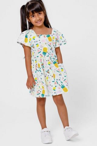 Printed Button Down Dress