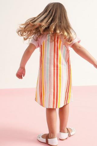 Stripe Pinafore Dress