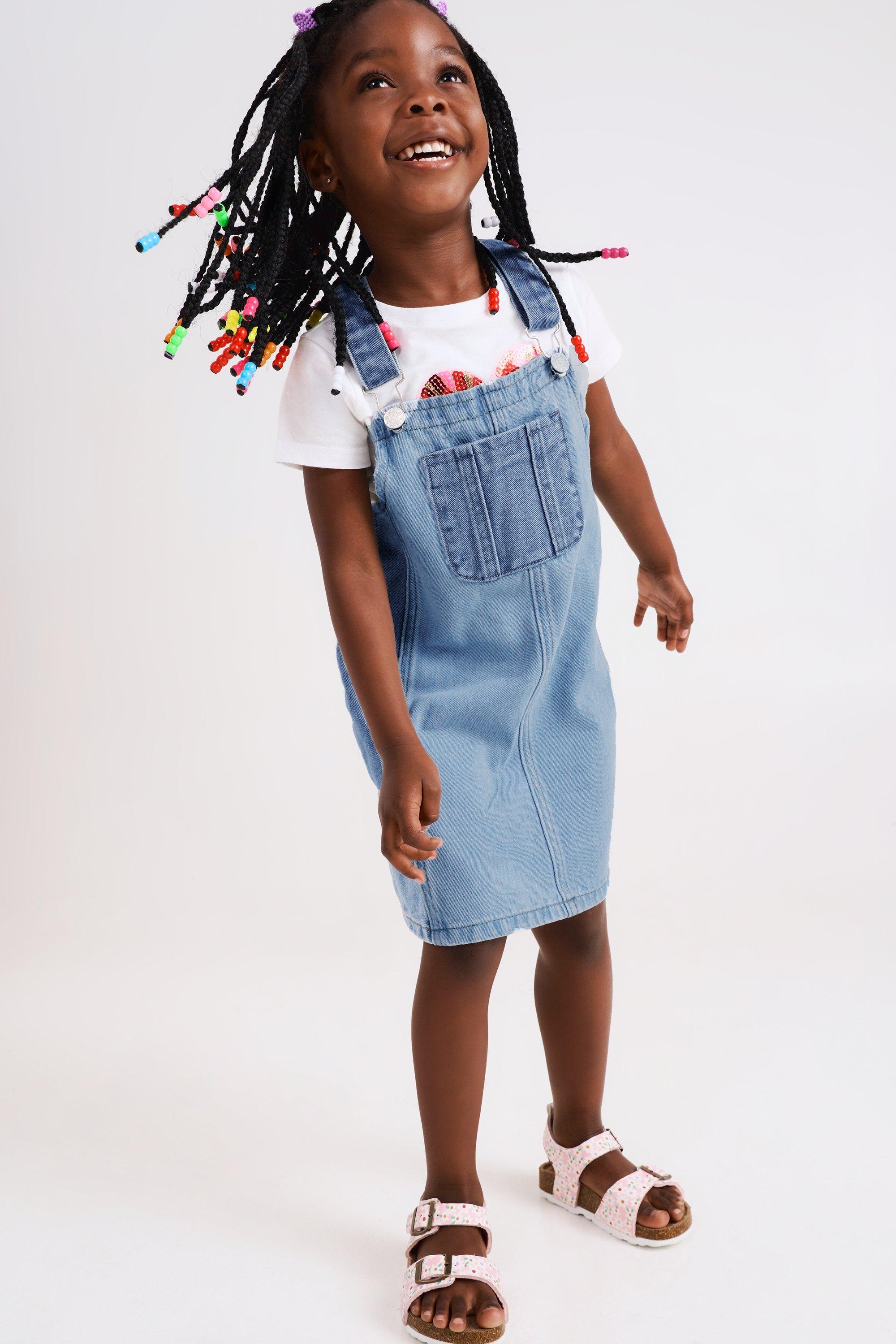 Kids Denim Pinafore Dress