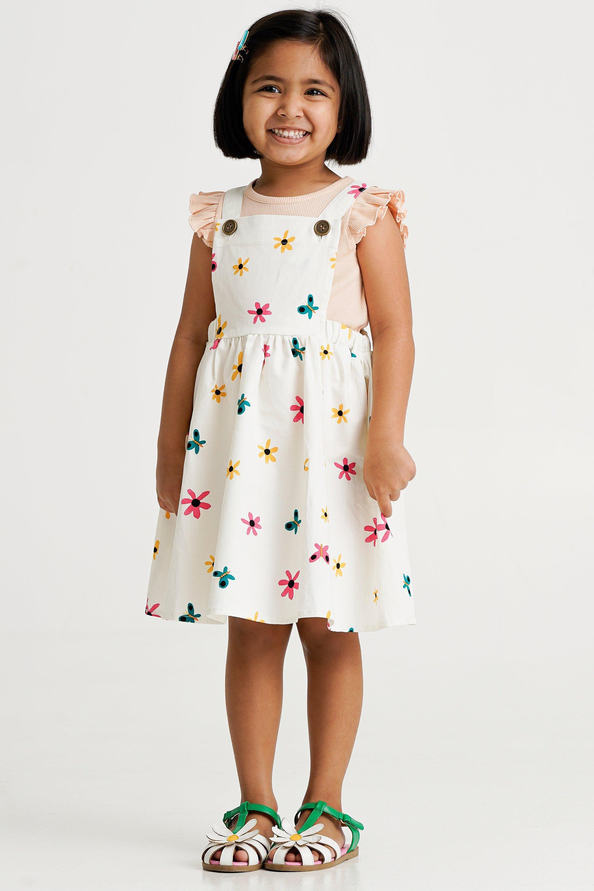 Floral Pinafore Dress