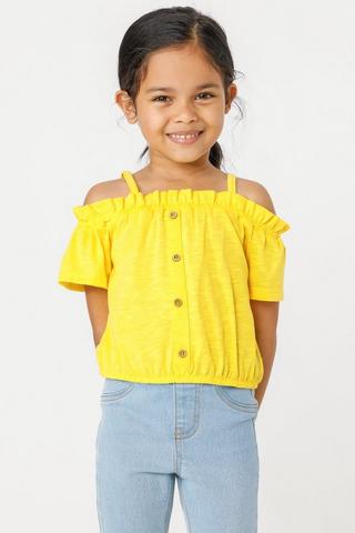 Cold shoulder tops online for kids