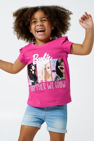 Mini Brunette Barbie Short Sleeve Top - Pink, Fashion Nova, Kids Tops &  T-Shirts