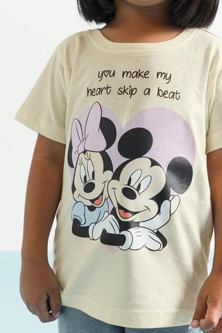 Minnie Mickey Print T-shirt