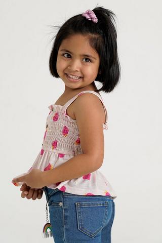 Shirred Knit Cami Top