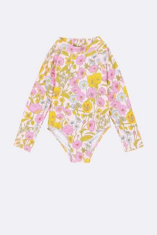 Floral Long Sleeve Swimsuit