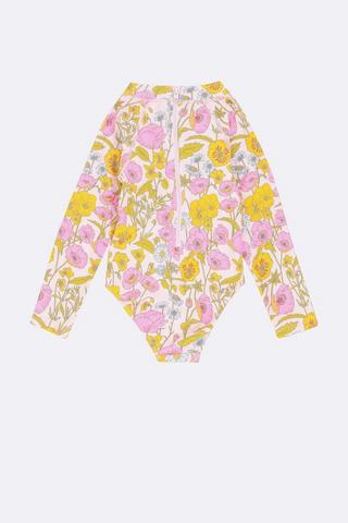 Floral Long Sleeve Swimsuit