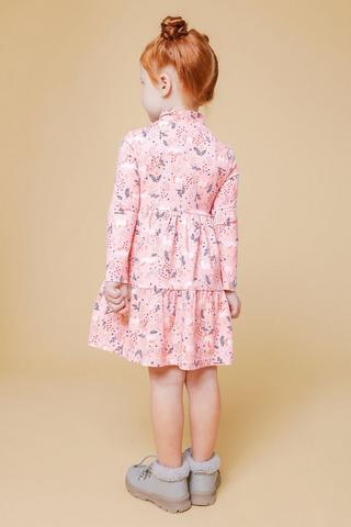 Unicorn Print Long Sleeve Trapeze Dress