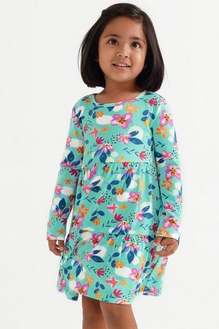 Floral Print Long Sleeve Dress