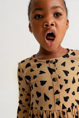 Printed Long Sleeve Dress