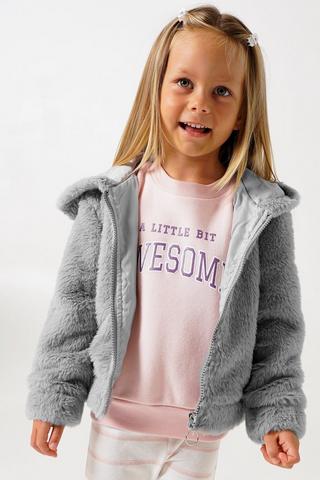 Faux Fur Bomber Jacket