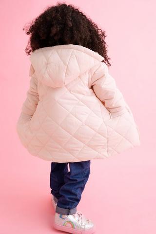Longer Length Hooded Puffer Jacket