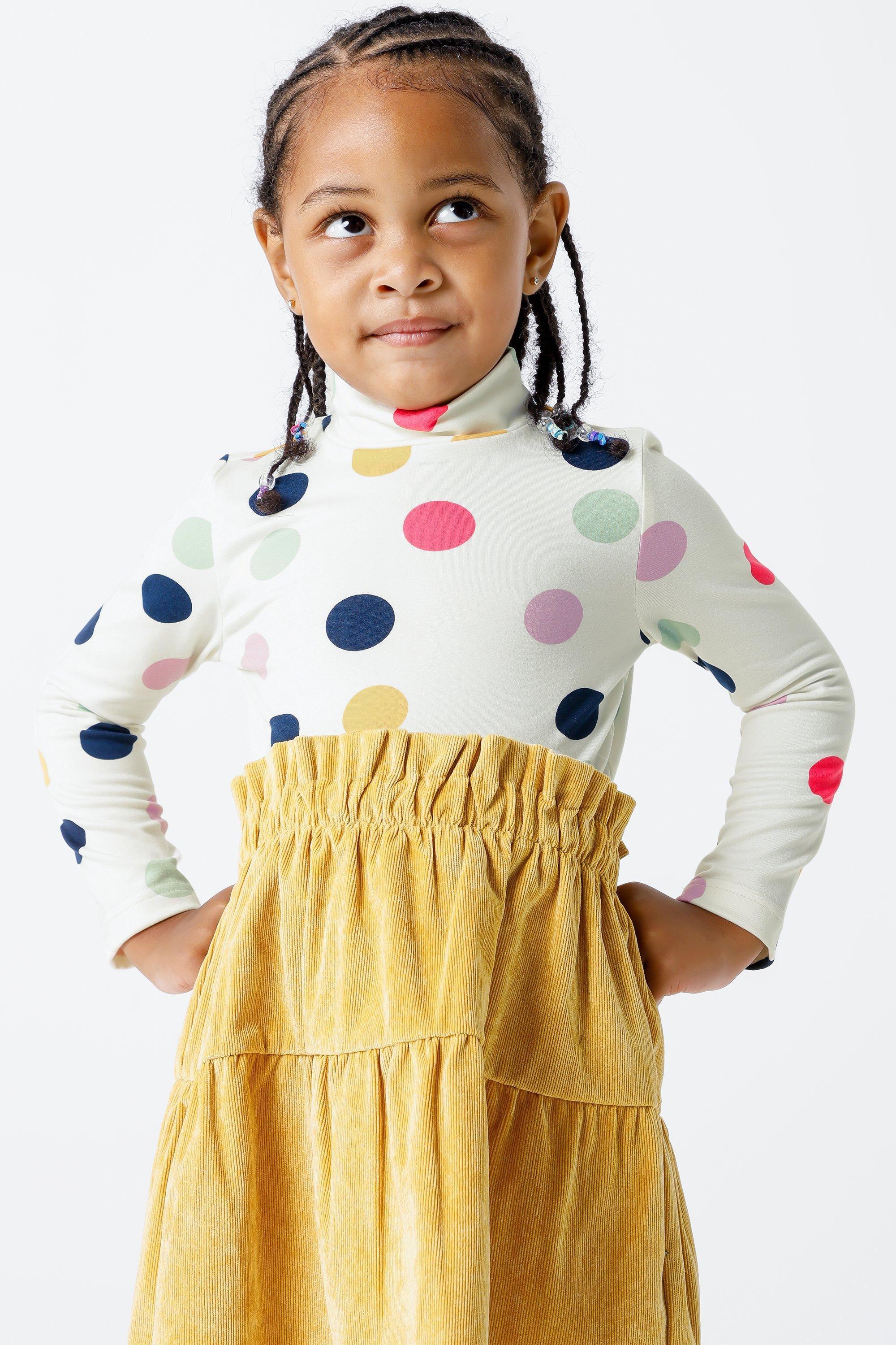 Polka Dot Print Long Sleeve Top