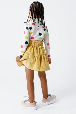 Polka Dot Print Long Sleeve Top