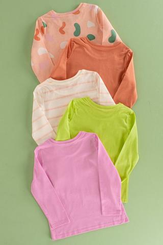5 Pack Printed Long Sleeve Tops