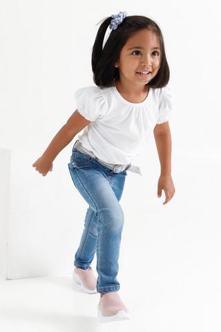 Belted Skinny Fit Jeans