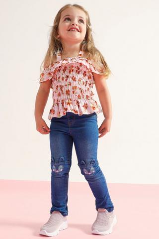Bunny Print Skinny Jeans