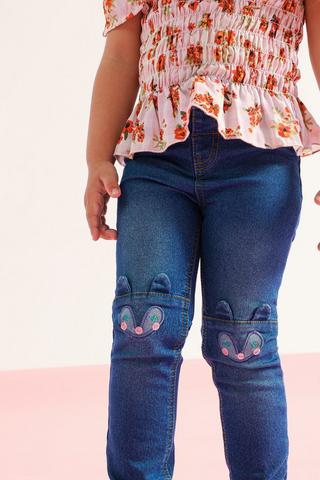 Bunny Print Skinny Jeans