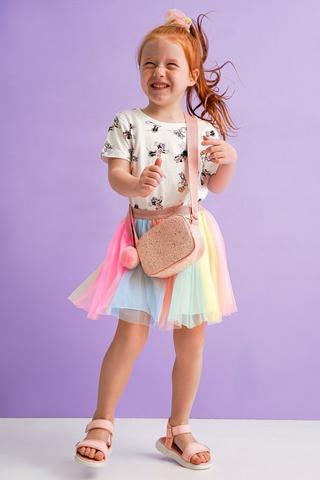 Pleated Rainbow Skirt