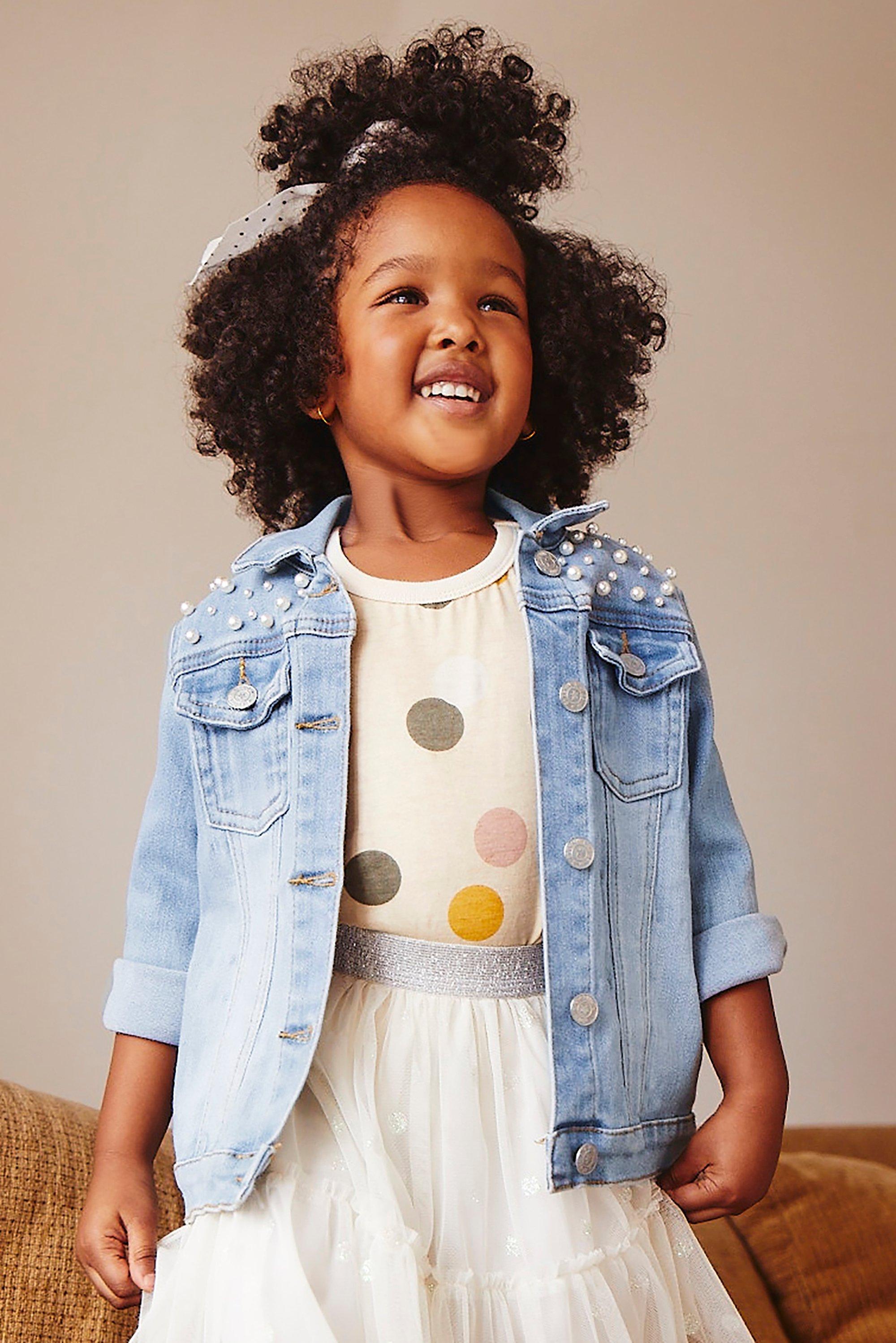 Girls embellished deals denim jacket