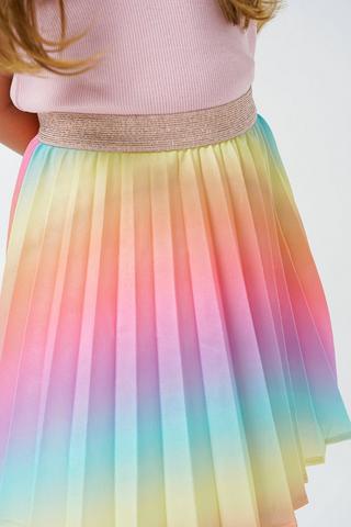 Pleated Rainbow Skirt