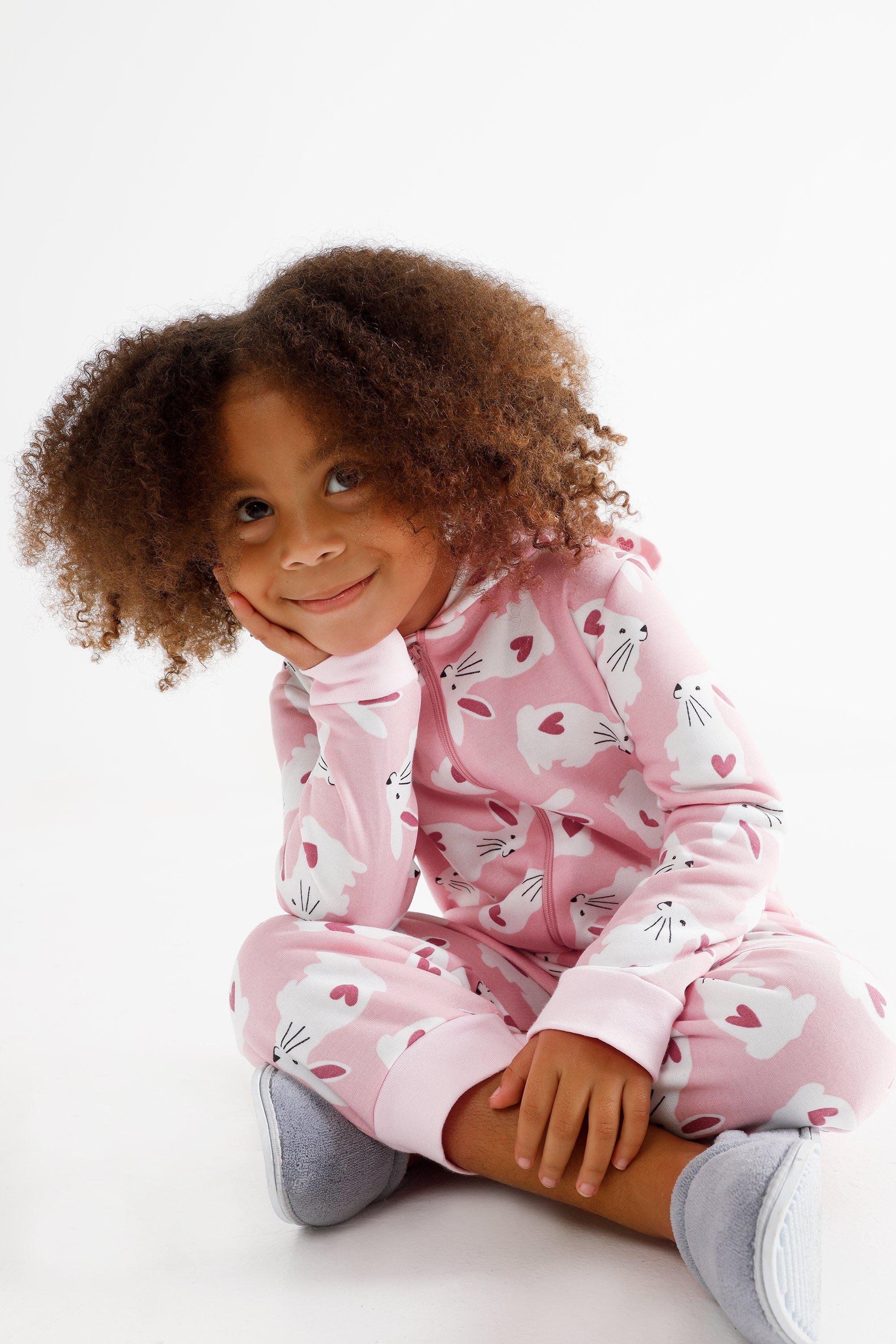 Bunny Print All-in-one Sleepwear Set