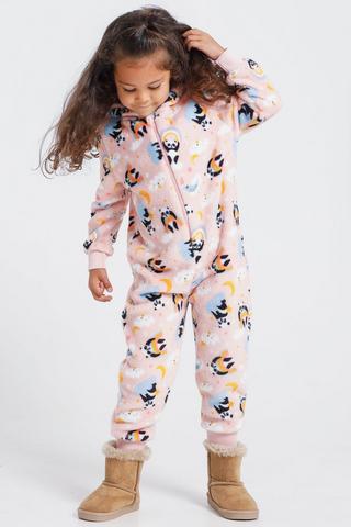 Panda Print All-in-one Sleepwear Set