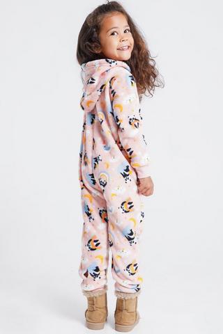 Panda Print All-in-one Sleepwear Set