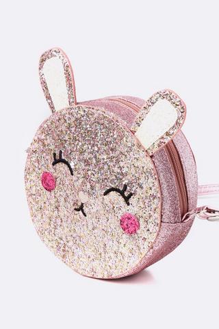 New Little Girls Sequin Crossbody Bag Cute Cartoon Shimmer Glitter