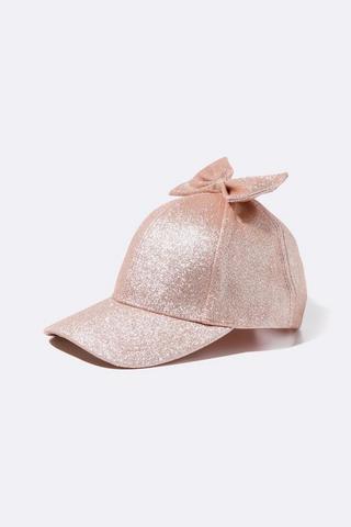 Glitter Bow Cap