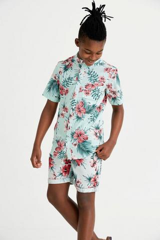 Tropical Print Shorts