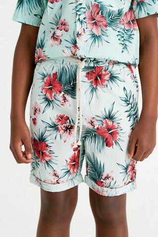 Tropical Print Shorts