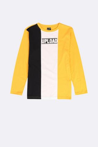 Colour Block Long Sleeve Top