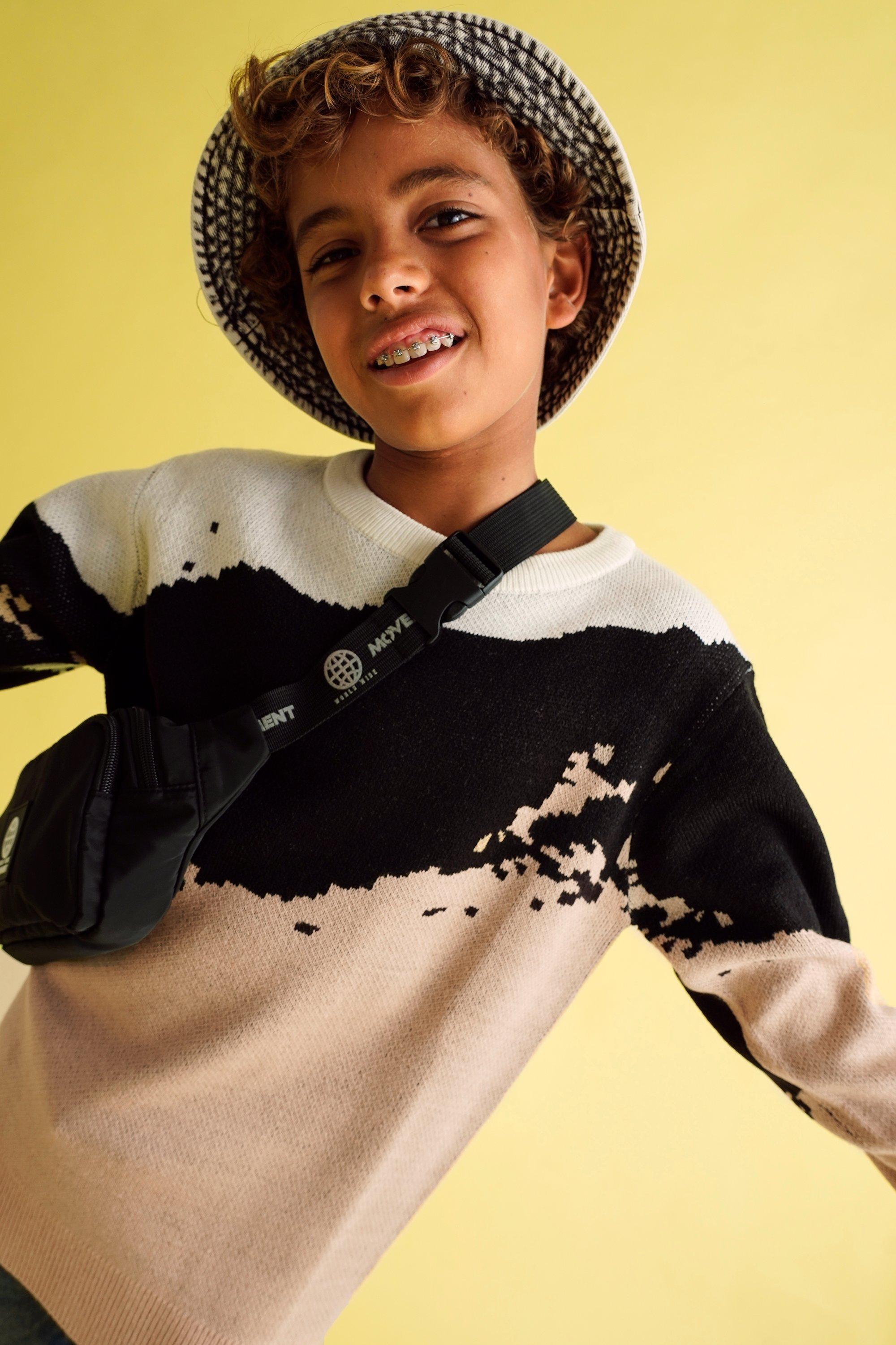 Bubble Pink Color Block Pullover