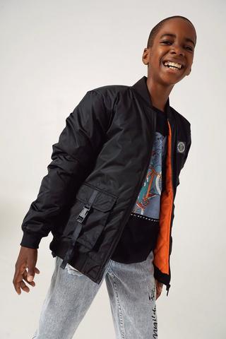 Boys padded bomber jacket outlet
