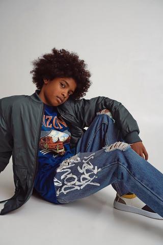 Relaxed Loose Abraised Denim