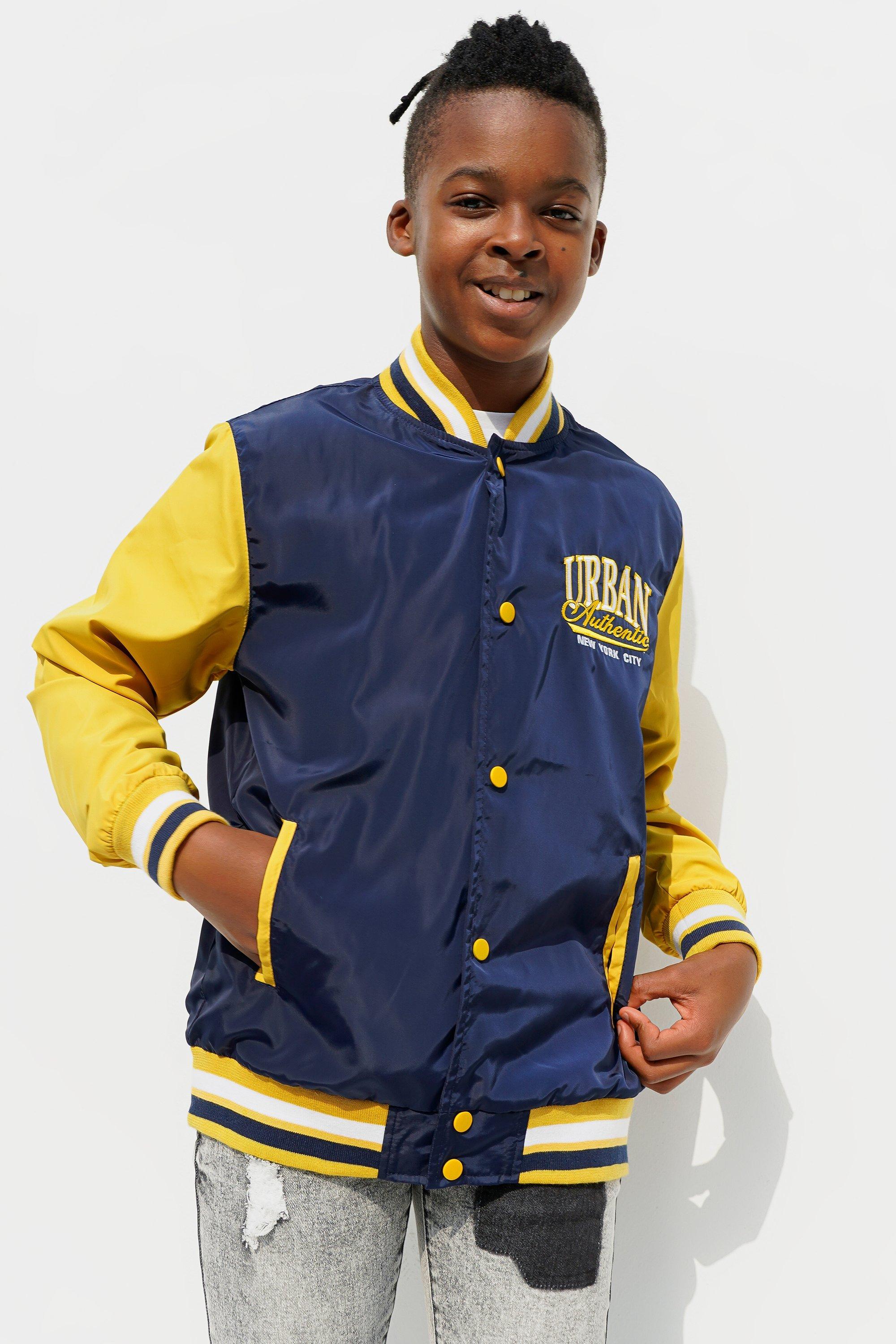 Colour Block Bomber Jacket - White