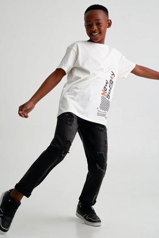 Relaxed Loose Abraised Denim