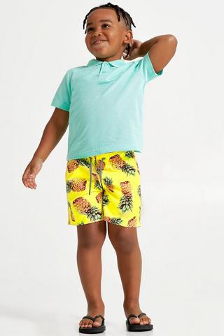 Swimshort Rotary Pineapples Yellow
