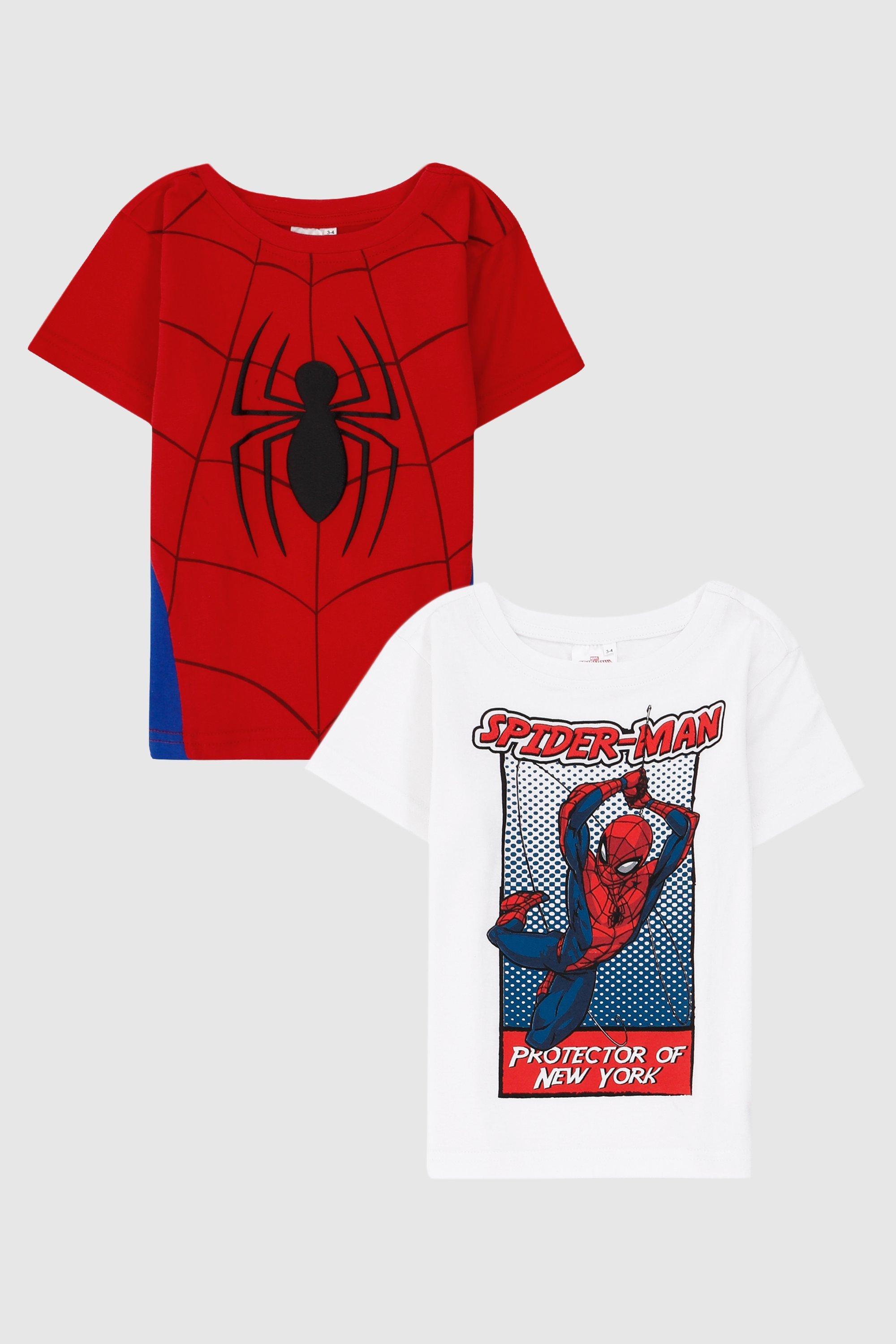 2 Pack Spiderman Print T-shirts