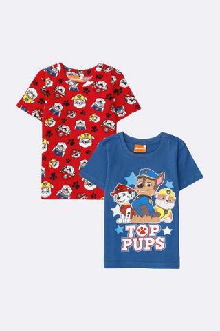 2 Pack Paw Patrol Print T-shirts