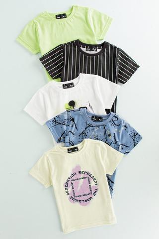 5 Pack Printed T-shirts