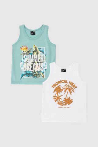 2 Pack Printed Vest