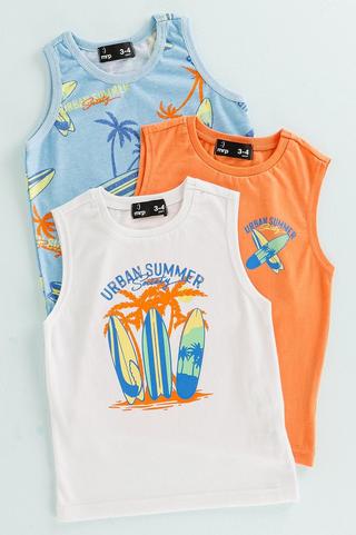 3 Pack Printed Vest