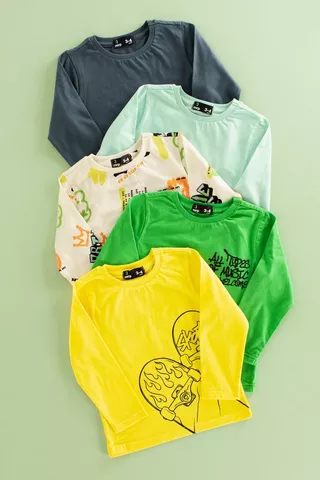 5 Pack Long Sleeve T-shirts