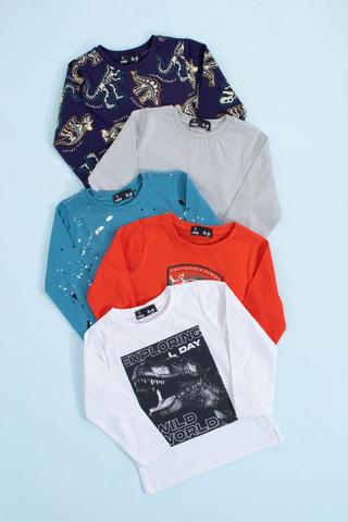 5 Pack Long Sleeve T-shirt