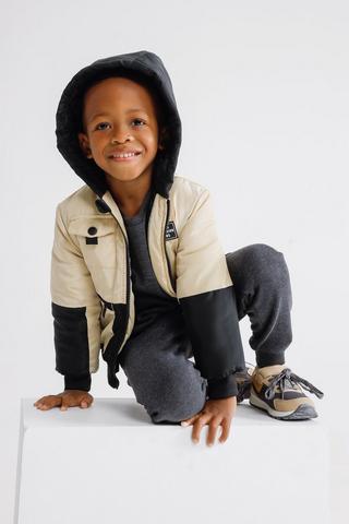 Colour Block Bomber Jacket