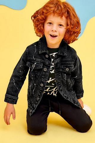 Paint Splatter Denim Jacket 